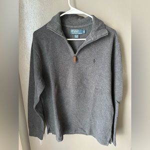 Polo by Ralph Lauren grey half zip sweater